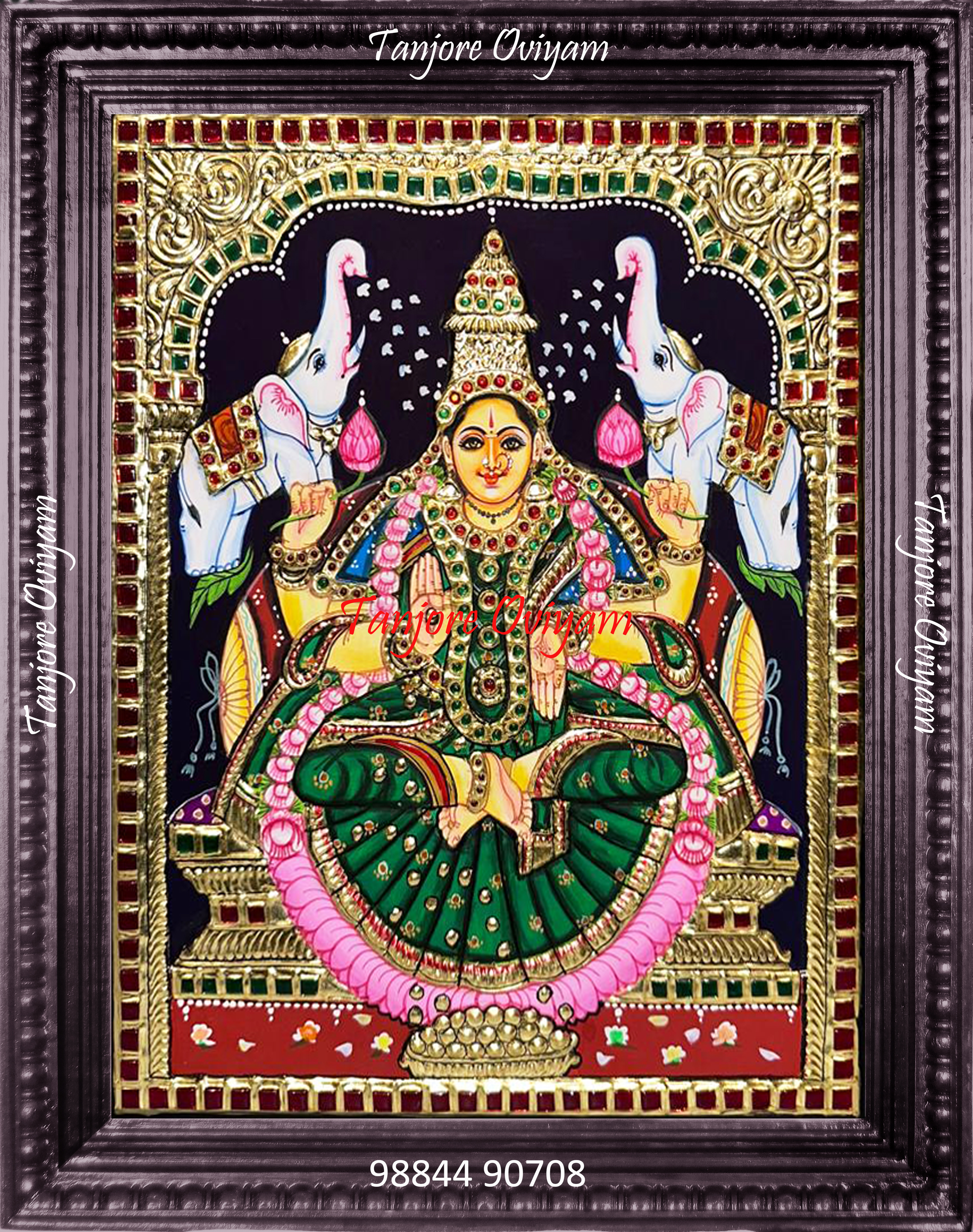 Gajalakshmi Tanjore Painting